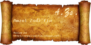 Amzel Zsófia névjegykártya