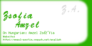 zsofia amzel business card
